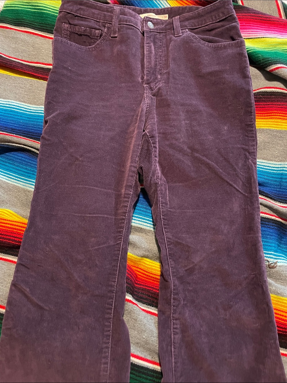 Levi's Women's Plum Color Corduroy Flare Cut Pants